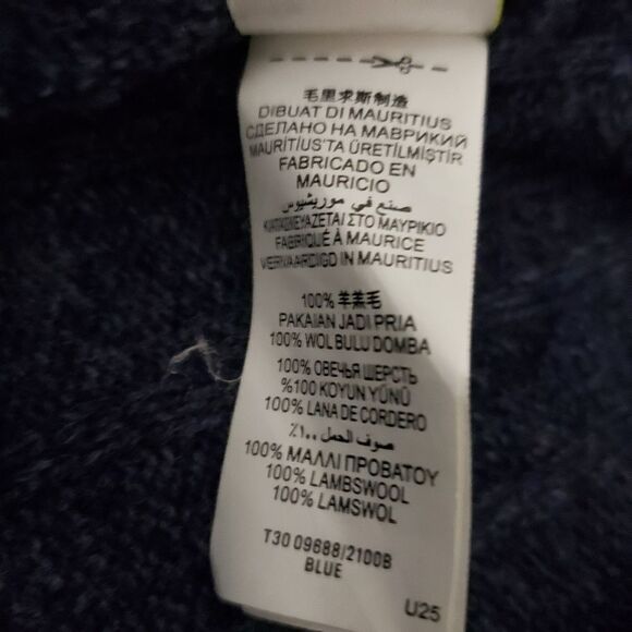 Blue Harbour Medium Navy 100% Lambswool Long Sleeve Crewneck Sweater - Picture 10 of 10